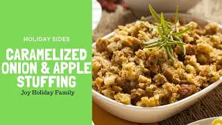 🍂 Thanksgiving Sides: Caramelized Onion & Apple Stuffing with a Red Wine Twist 🍎