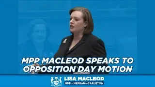 MPP MacLeod speaks to Opposition Day Motion
