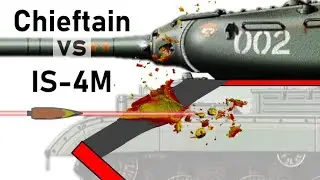 CHIEFTAIN vs IS-4M | 120mm L15A5 APDS Simulation | Armour Piercing Developments Vol. 3