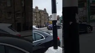 Scottish Fire and Rescue Service car with siren on, Edinburgh, Scotland
