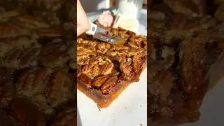 My viral, insanely delicious pecan pie bars, made even better | Recipe in description