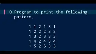 C++ Programming||Pattern Printing Problem (22)