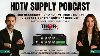 Thor Broadcast F-8HD-1D-TVI-TxRx 8 HD-TVI Video to Fiber Transmitter / Receiver