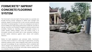 PIONEER PROCESS Imprint Concrete Procedure Video big project
