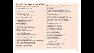 1939. Psalm 40: Faith Persevering in Trial