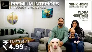 3BHK Modern Home Interior Design in FLORA HERITAGE, Greater Noida 😍 #Youtube #Trendingvideo #Viral