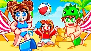ブルックファミリーがロブロックスでビーチへ行きます！