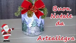 DIY NATALIZI: PORTACANDELA NATALIZIA CON PAESAGGIO INNEVATO