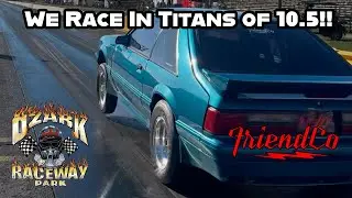 We Drag Raced Our ProCharged Foxbody at Titans of 10.5!!!