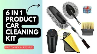 6-in-1 Car Cleaning Kit 🔥 | Complete Car Care at Home! 🧽🚗 (Must-Have for Car Lovers!)