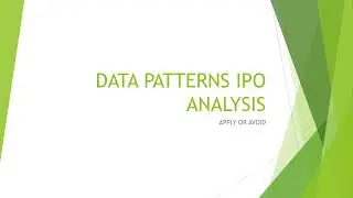 DATA PATTERNS IPO  ANALYSIS GMP