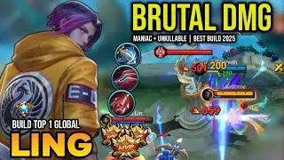 MANIAC! LING BEST BUILD 2025 | BUILD TOP 1 GLOBAL LING GAMEPLAY | MOBILE LEGENDS✓
