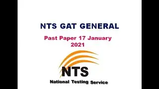 Past Paper NTS GAT General on 17 January 2021