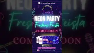 Neon Party Freshers Fiesta,2025💿🍥🎗️#RRNeonNights #rrinternational #best