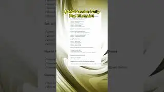 Passive Daily Pay Blueprint
