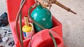 Adaptar botella mapp gas a equipo port&aacute;til para soldar 