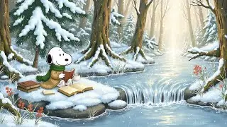 ☕ Quiet Snowy Morning with Snoopy ❄️ Cozy Lo-fi for Focus, Reading & Relax