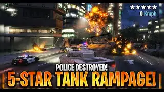GTA 5 Tank Rampage: 5-Star Police Chase Gameplay