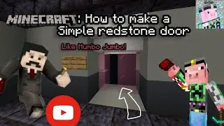 Minecraft: How to build a Simple redstone door like Mumbo Jumbo!