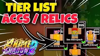 TIER LIST TODOS LOS ACCESORIOS Y RELIQUIAS ANIME SHADOW 2 #roblox #animeshadow