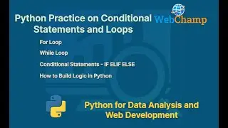 Python 7: Practice Questions on IF ELIF ELSE and For Loops in Python || Logic Building in Python