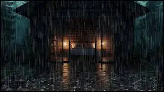 Gentle Forest Cabin Rain at Night | Relaxing Rain Ambience to Unwind Your Mind and Sleep