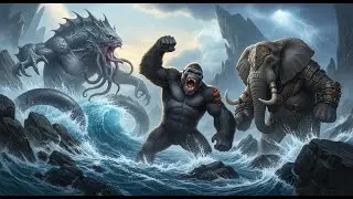 Who Wins? King Kong vs Sea Monster vs Humanoid Elephant in a Clash of Titans!