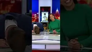 Ведущие новостей умирают от смеха, глядя на карикатуру на грабителя!