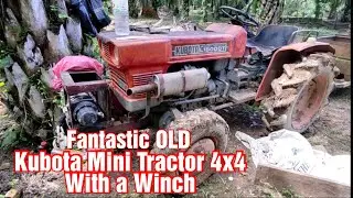 Fantastic Old Kubota Mini Tractor 4x4 With a Winch