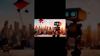 The Little Robot big dream||Flying Kites||Little Cute Robot #3danimation #shorts  #youtubeshorts