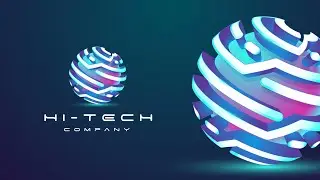 Illustrator Tutorials | Modern 3D Hi-tech, Next-Gen Sphere Logo