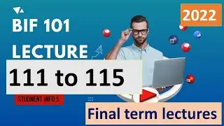 BIF101 LECTURES 111 to 115 _SHORT QUESTIONS, MCQS FOR FINAL TERM