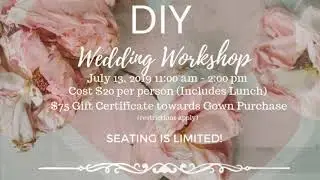 DIY Wedding Planning Workshop