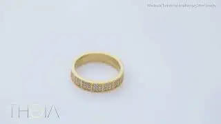 Elegant White CZ Stone Silver Band Ring