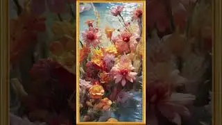Flower Table #shorts  #relax #art #framed #flowers #wallpaper #painting #framedart #relaxmusic
