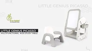 R for Rabbit Little Genius Picasso &ndash; Multifunctional Kids Study Table Chair Set Installation Video