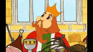 The king chews at an angle while I play unfitting music