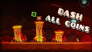 Dash De RopTob - all 3 COINS  (geometry dash)