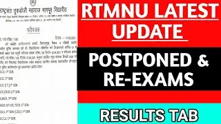 Rtmnu Latest Notice | Exam Postponed and ReExam Updates | Rtmnu Updates |