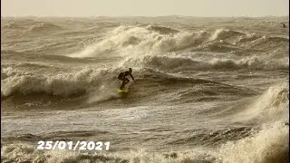 big storm surf  in eco beach canggu bali.