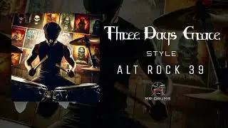 Post-Grunge Drum Track in the style of Three Days Grace Style