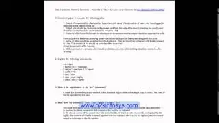 Training Interview questions about UNIX Linux Commands