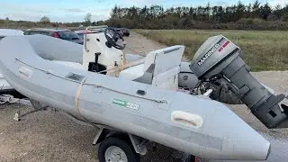 K&oslash;b RIB b&aring;d Brig 3,40 meter med 20 hk motor og vogn p&aring; Klaravik