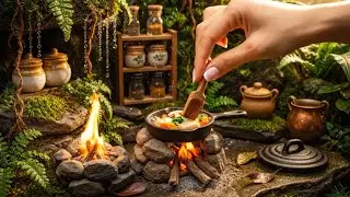 Miniature Jungle Chicken Feast | Realistic Tiny Cooking in Magical Mini Kitchen!