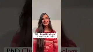 Ph.D. Clinical psychology universities in India.