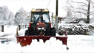 Winterdienst in Sachsen I ZETOR 7745 I Schneechaos 2019