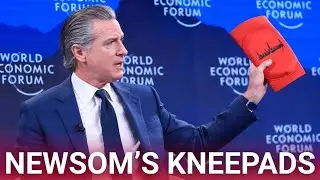 Gavin Newsom doubles down on fiery Trump feud with 'kneepads' stunt at Davos