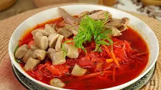 Насыщенный, сытный, домашний. ПОЛТАВСКИЙ БОРЩ С УТКОЙ И ГРЕЧНЕВЫМИ ГАЛУШКАМИ