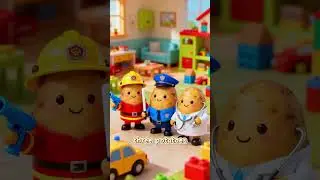 🎵 One Potato, Two Potatoes, Three Potatoes Song 🥔 | Fun Kids Cartoon Lyrics Video | Nursery Rhymes