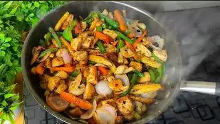 shallow fried veggies | stir fry vegetables recipe | sizzler #sauteedvegetables